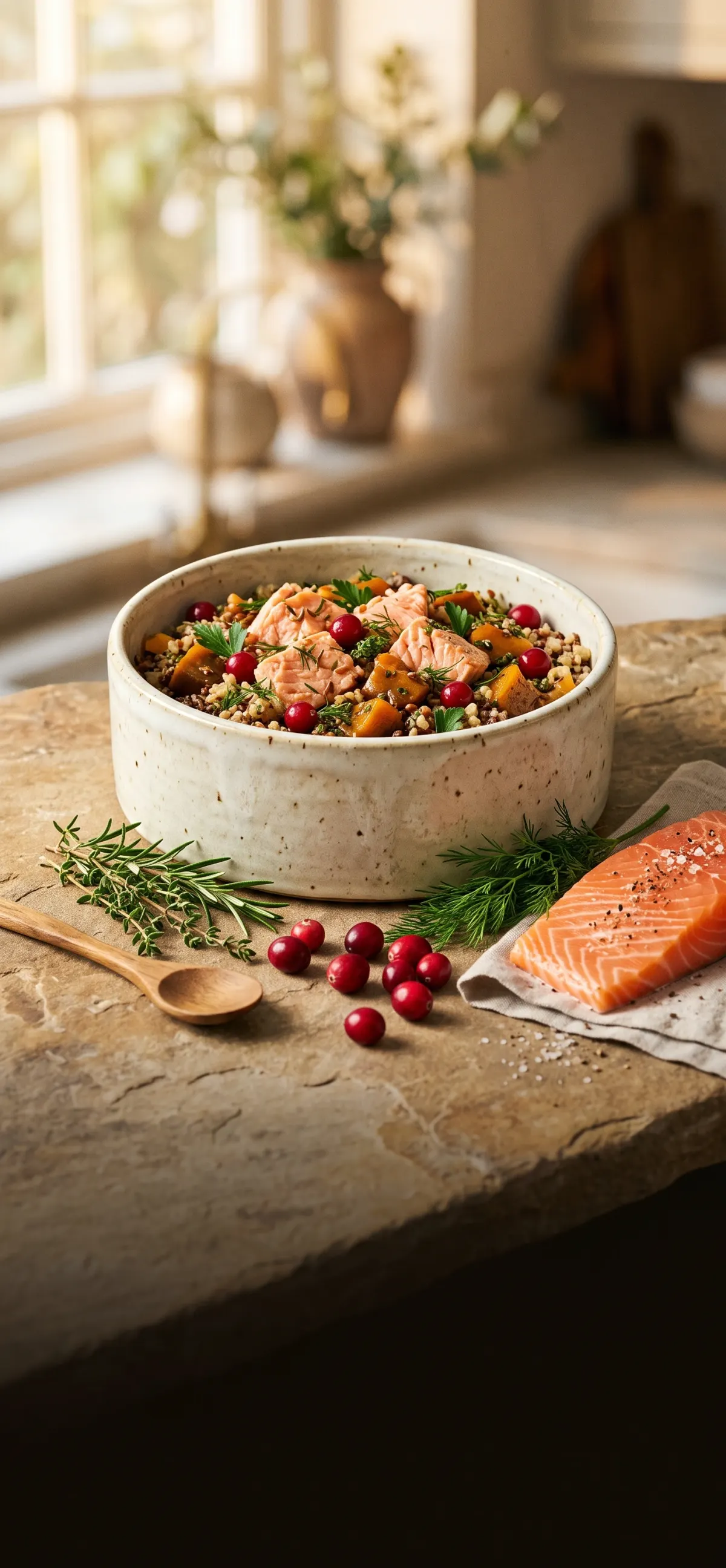 Gamelle de nourriture premium au saumon et aux légumes